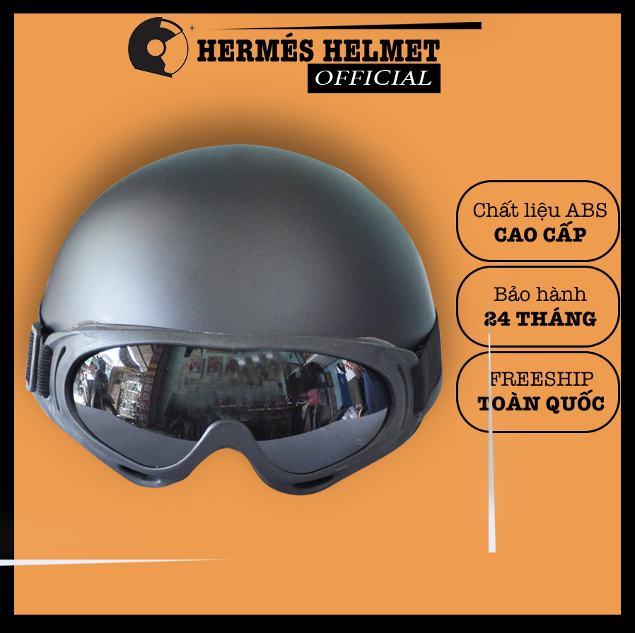 [HCM]Nón bảo hiểm nửa đầu nón 1/2 đầu + kính UV / Nón bảo hiểm có kính / mu bao hiem co kinh / non bao hiem co kinh