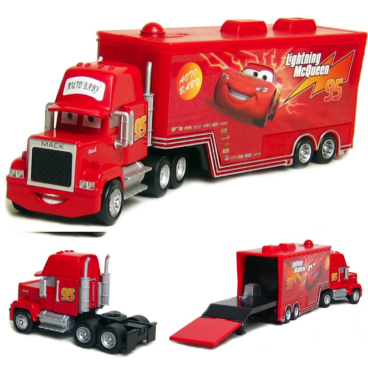Đồ chơi xe Container Macqueen 95 với set 5 xe ô tô nhỏ đi kèm