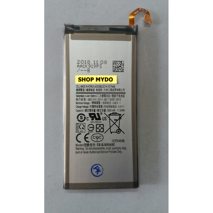 Pin thay thế cho samsung galaxy j6 2018 j600 eb-bj800abe