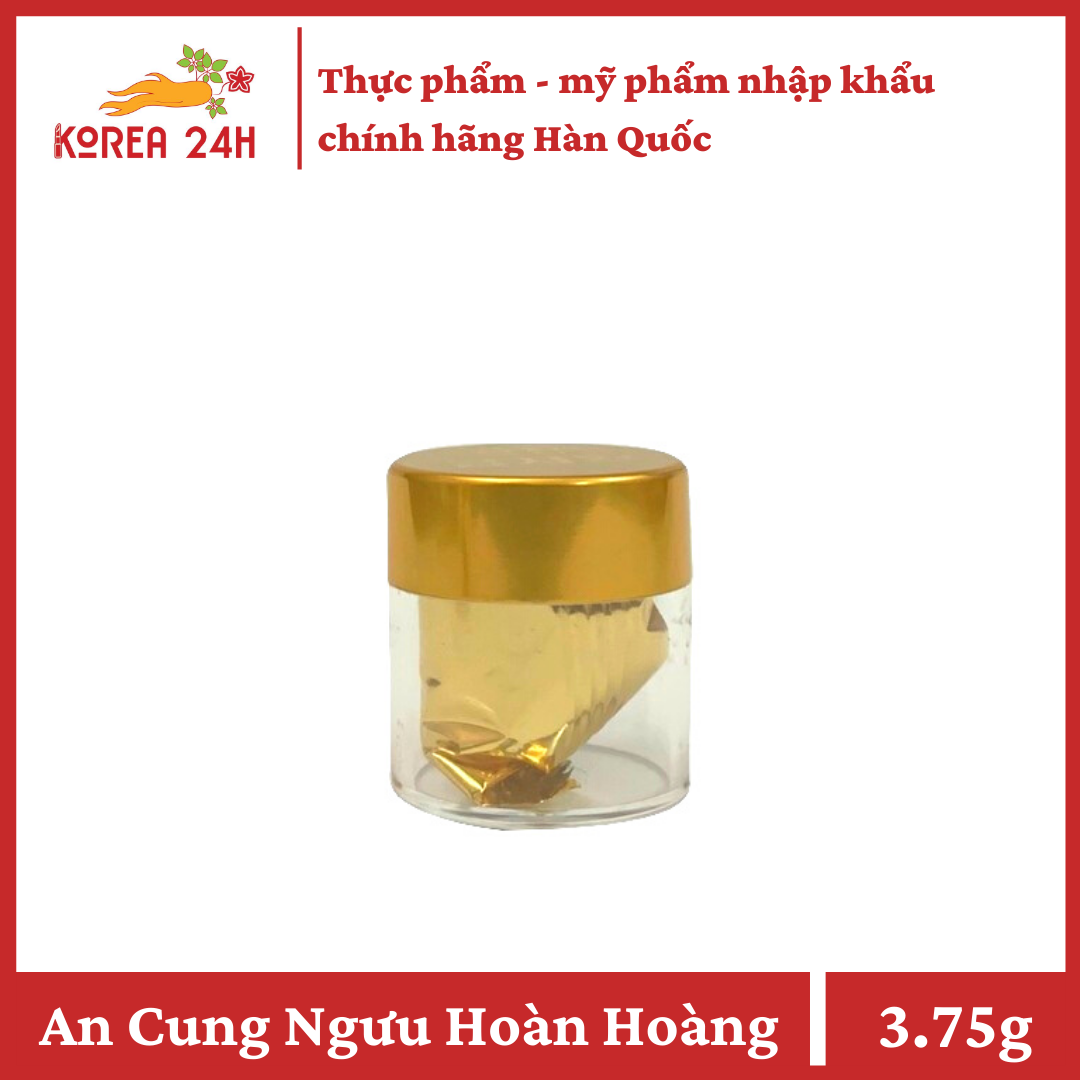 [HCM][1 viên - dùng thử] An Cung Ngưu Hoàn Hoàng Bổ Não Hộp Gỗ CÓ TEM Samsung GumJeeHwan (3.75g)
