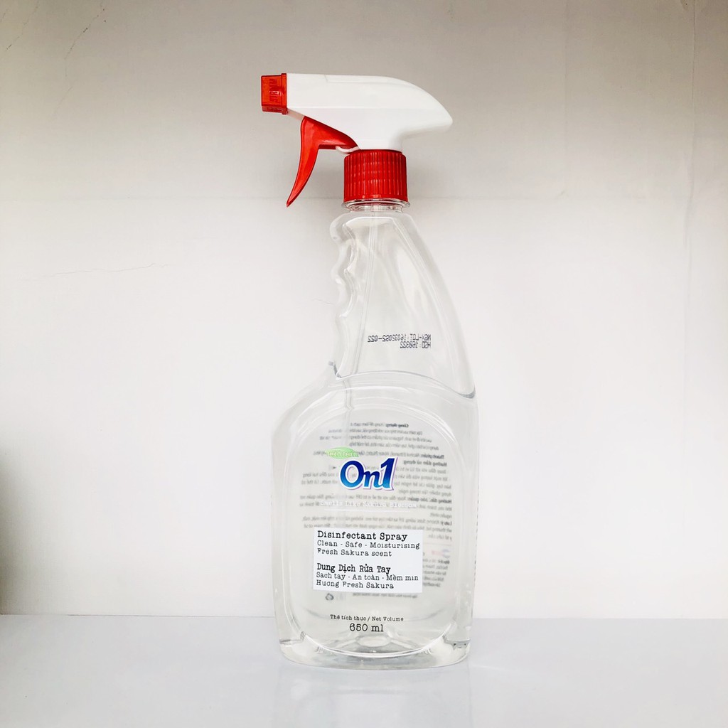 Dung dịch rửa tay và xịt sát khuẩn ON1 650ml