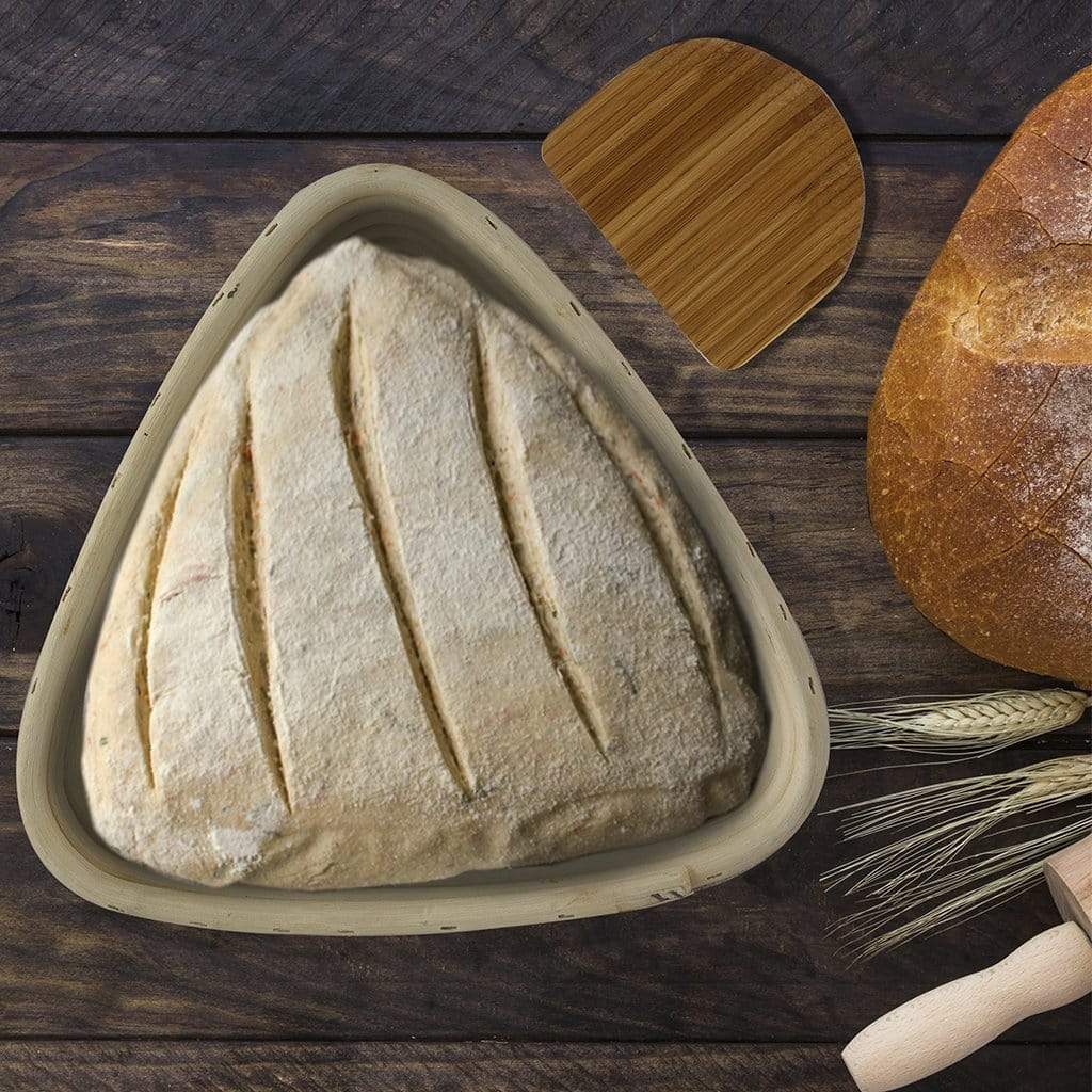 Rổ mây ủ bánh mì hình tam giác (có vải lót đi kèm, 23 cm)