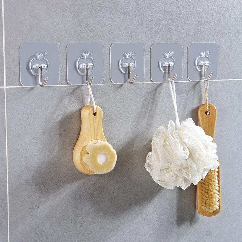 Com bo 10 móc dán tường siêu dính trong suốt chịu lực tốt treo tường chắc chắn 6*6 cm