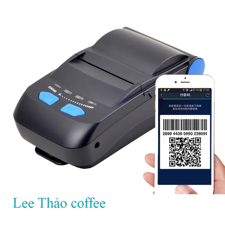 Máy in hóa đơn in nhiệt in bill mini Xprinter XP P300 - máy in cầm tay bluetooth điện thoại có pin sạc khổ giấy 58
