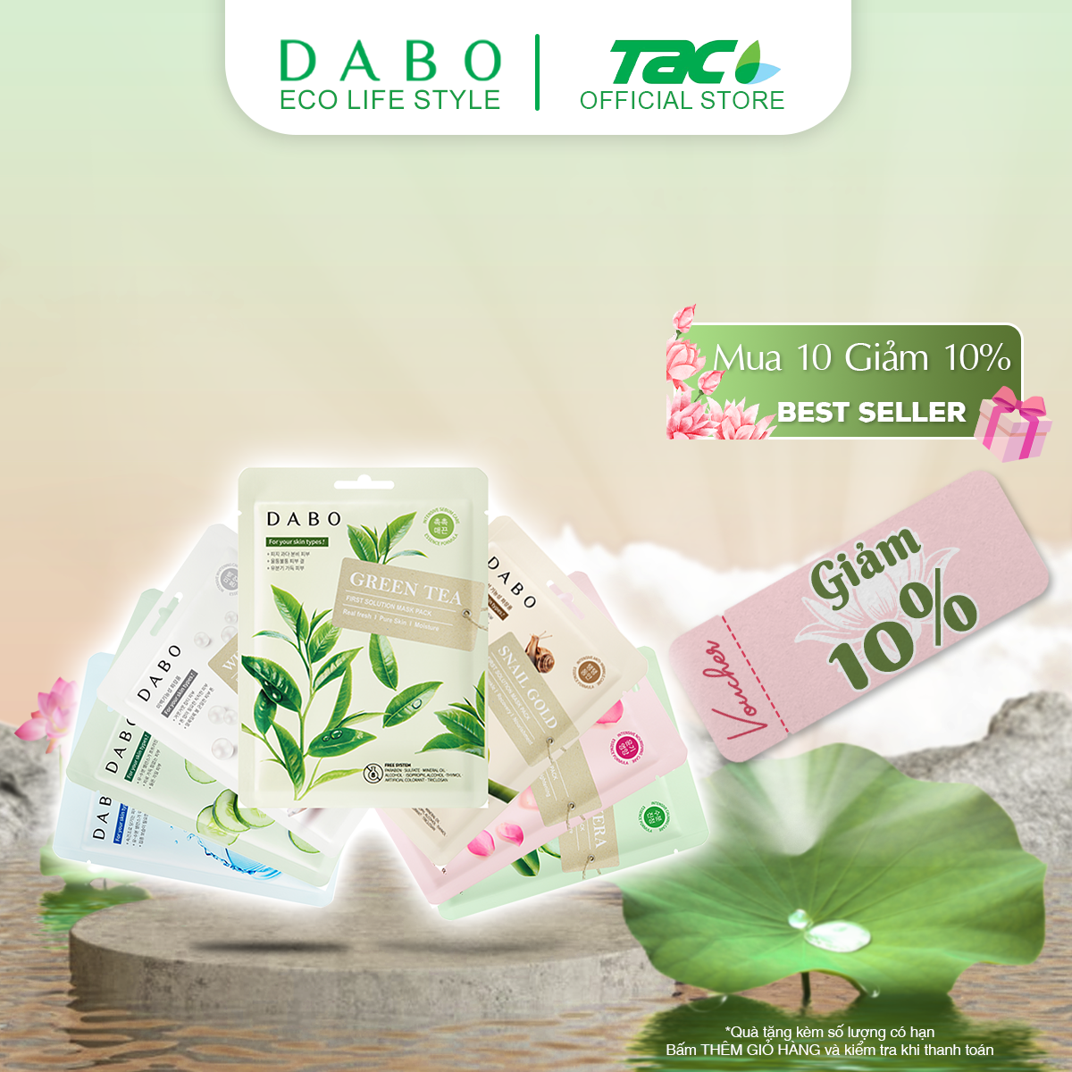 Mặt nạ miếng đắp mặt nạ cao cấp DABO First Solution Mask