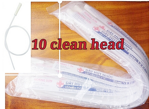 Túi 10 dây truyền nhựa thụt tháo đại tràng Coffee Enema, dây hút nhớt, size:12_500mm