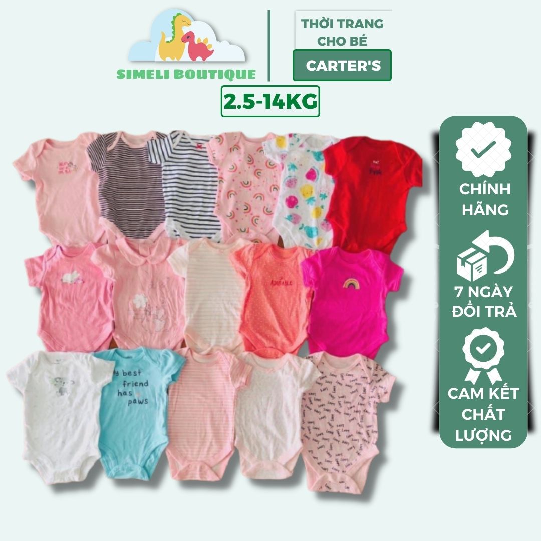 HCM Bodychip Xuất Dư Cambodia Loại B TỒN LÔ/LỖI NHẸ Cộc Tay/Dài Tay Cho Bé Trai/Bé Gái 2,5-14kg SIMELI BOUTIQUE