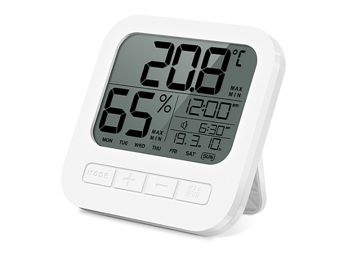 Nhiệt ẩm kế điện tử đo nhiệt độ và độ ẩm phòng ngủ cho bé sc9921 độ chính xác cao thiết kế sang trọng để bàn hoặc treo tường hàng chính hãng