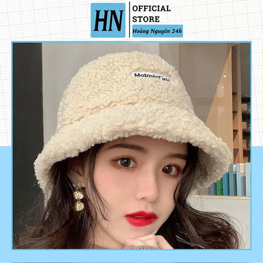 Mũ BUCKET Nón Lông Cừu Xù 384 Thời Trang Phong Cách ULZZANG