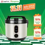 [Voucher 15%] Nồi cơm điện Kangaroo 1.5 lít KGRC15M2BE - công suất 700w
