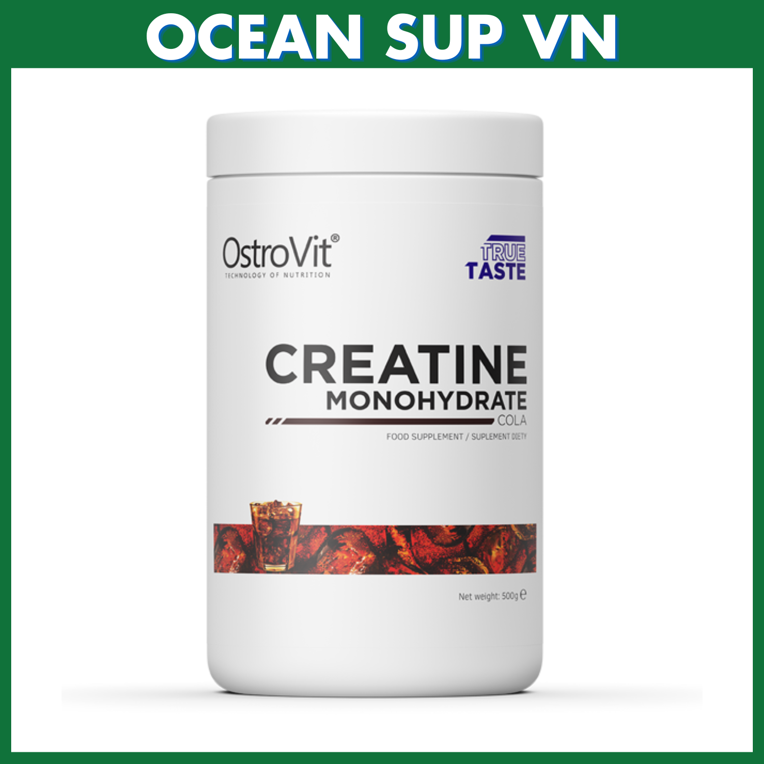 OstroVit Creatine Monohydrate, 500g 100 Servings Phát triển cơ bắp
