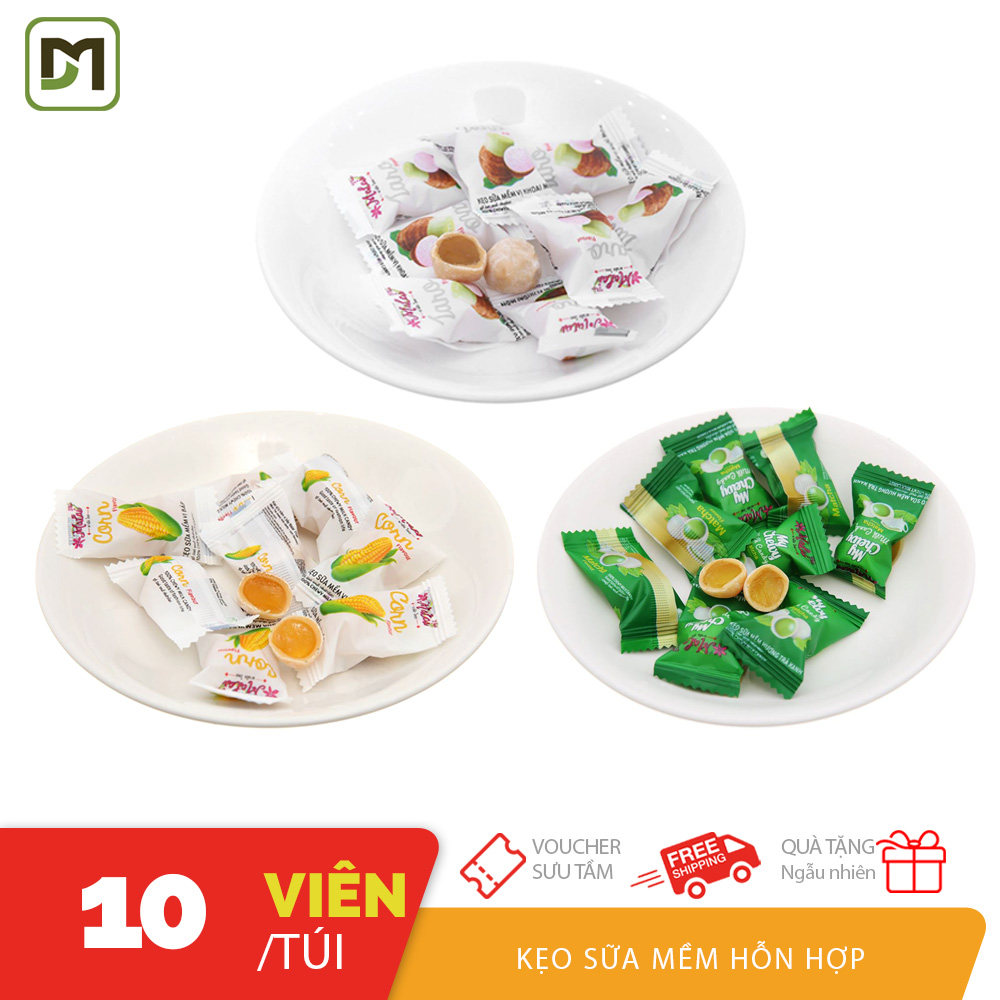 Combo 10 viên kẹo sữa mềm Malai mix nhiều vị ngẫu nhiên