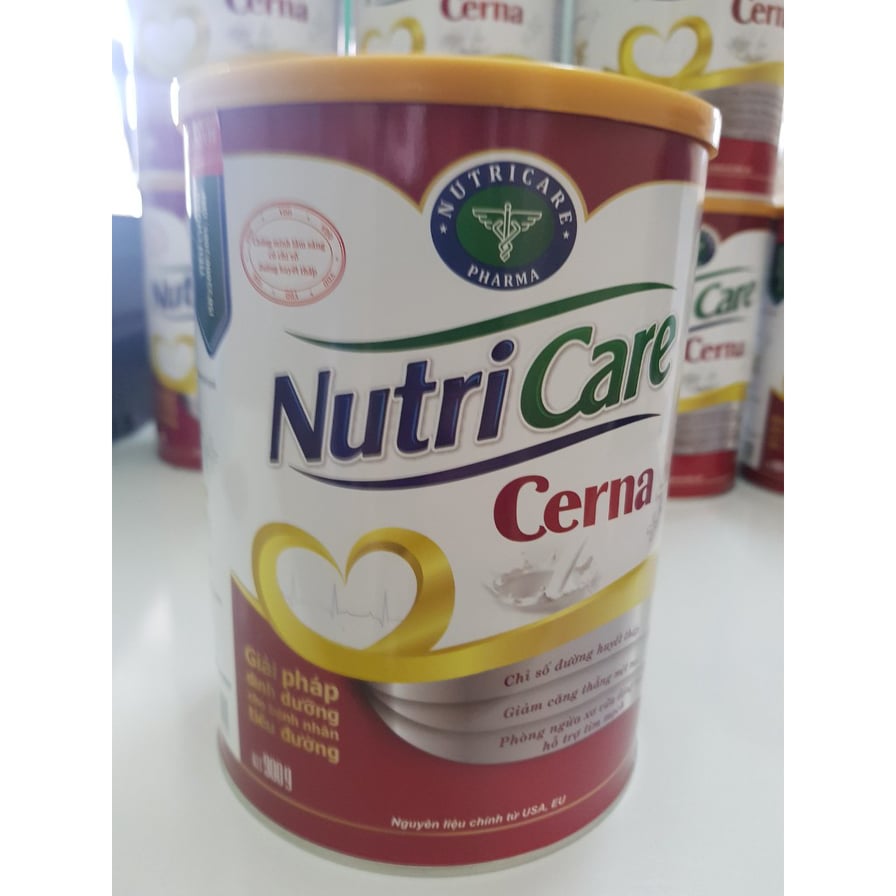 [ Chính Hãng ] SỮA NUTRI CARE CERNA 900 Gr (Sữa cho bệnh nhân TIỂU ĐƯỜNG , ĐÁI THÁO ĐƯỜNG )