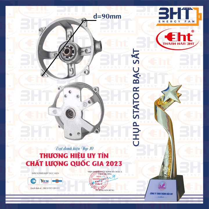 Kẹp nhôm stator quạt có răng hàng đẹp - lồng chụp sato b3 b4 b5 b6