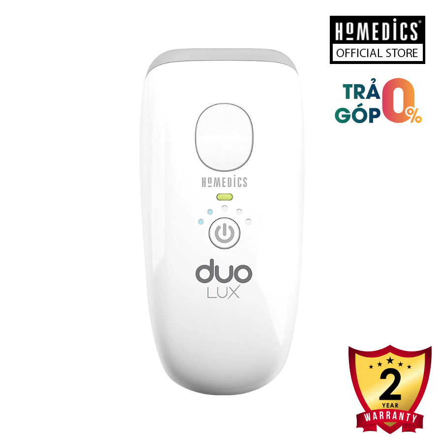 Máy triệt lông cá nhân công nghệ kép ipl và aft, cảm biến màu da tự động 300.000 xung homedics duo lux hh390
