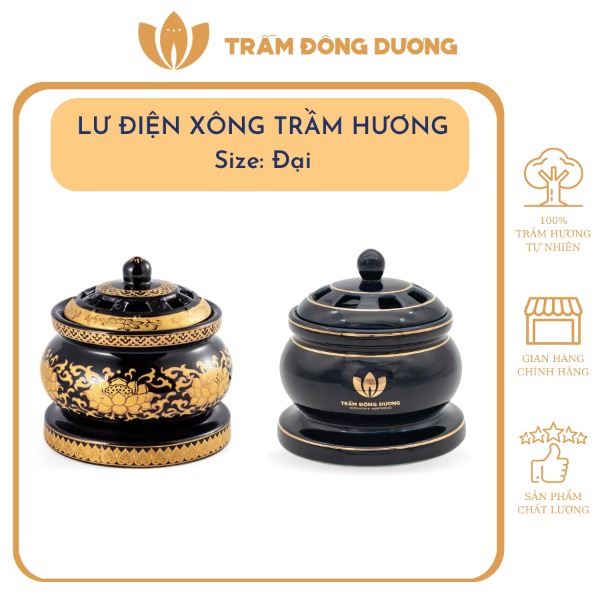 Lư Điện Xông Trầm Hương Size To - Lư Điện Hoa Sen - Bộ Xông Trầm Hương - Có Điều Khiển Nhiệt Độ - Hẹn Giờ - Giá Rẻ Nhất
