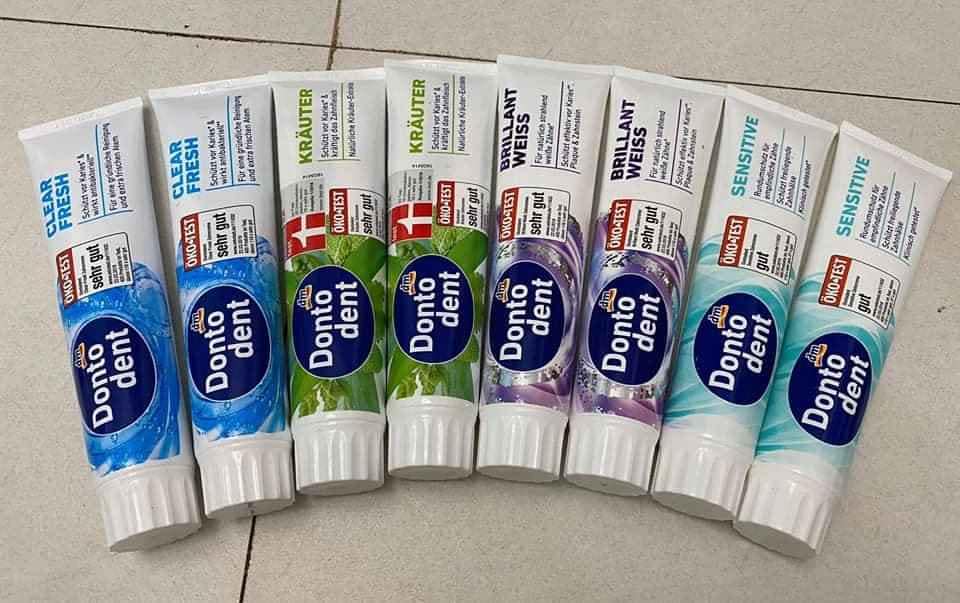 Kem đánh răng Dontodent giúp ngăn ngừa sâu răng chống mảng bám giữ hơi thở thơm tho 125g - Hàng Đức xách tay