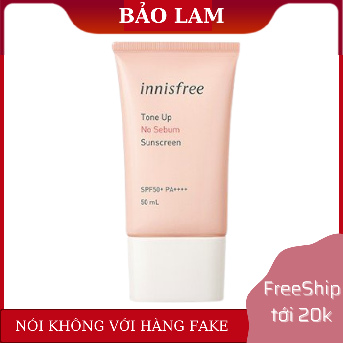 [HCM]KCN nâng tone + kiềm dầu INNISFREE TONE UP NO SEBUM SUNSCREEN
