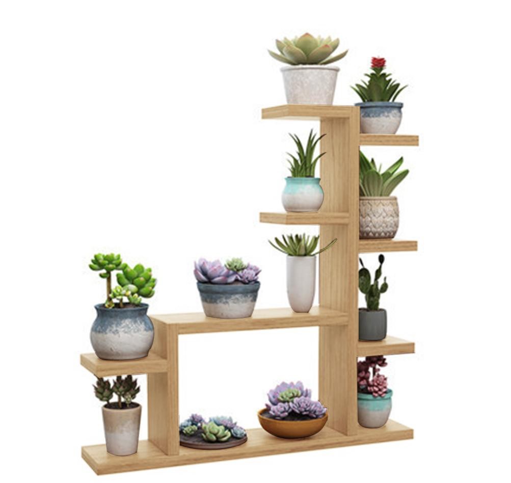 Kệ đựng chậu cây cảnh bằng gỗ kệ để bàn tiện dụng sang trọng kích thước 70x70x13 cm