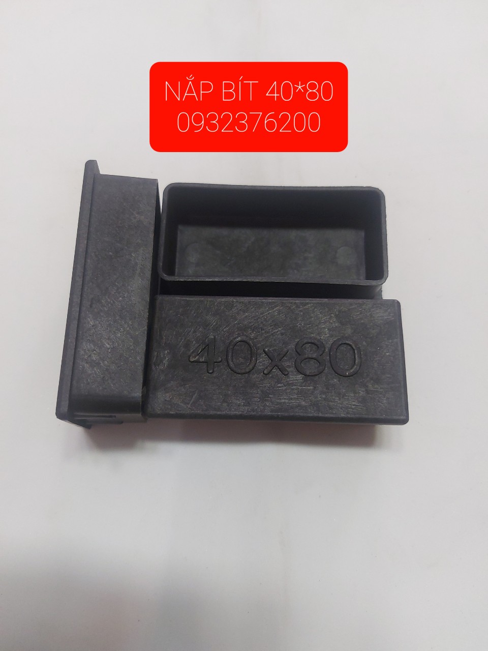 1kg nắp bịt đầu sắt hộp 40x80mm / 1kg chụp đầu xà gồ sắt 40x80mm