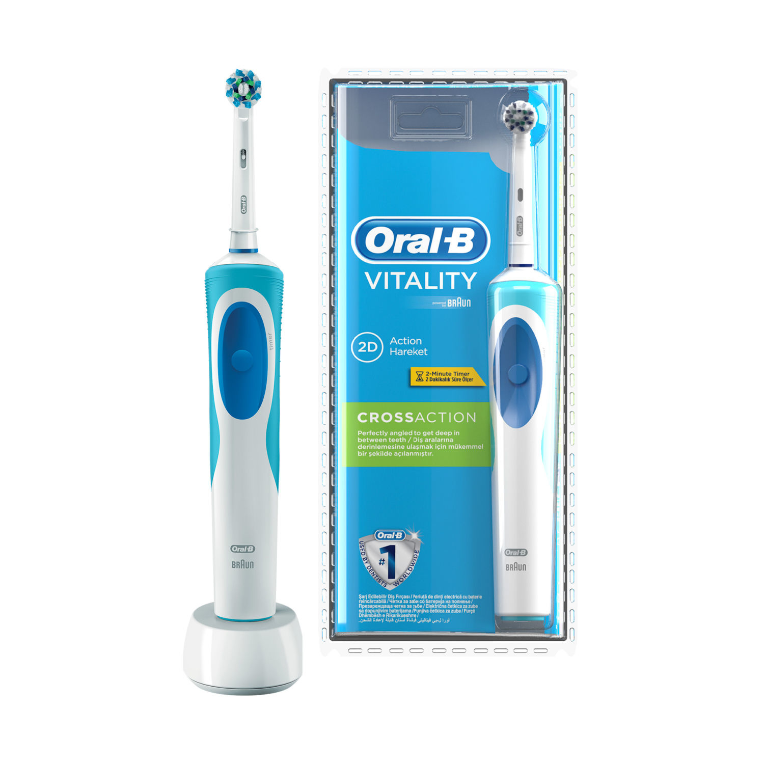 [HCM]BÀN CHẢI ĐIỆN ORAL B VITALITY PLUS BÀN CHẢI ĐÁNH RĂNG NGƯỜI LỚN TRẺ EM XÁCH TAY ÚC BẢO HÀNH