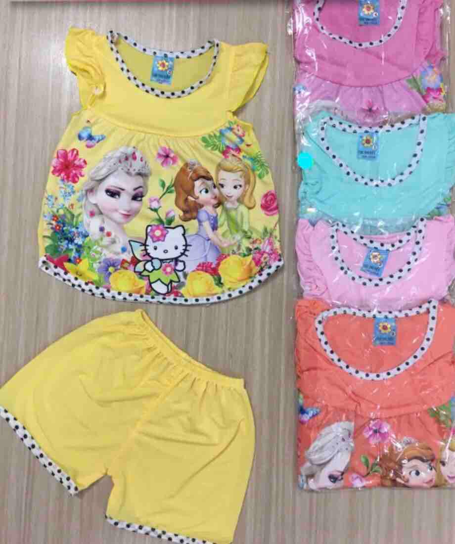 Combo 4 bộ thun lanh bé gái
