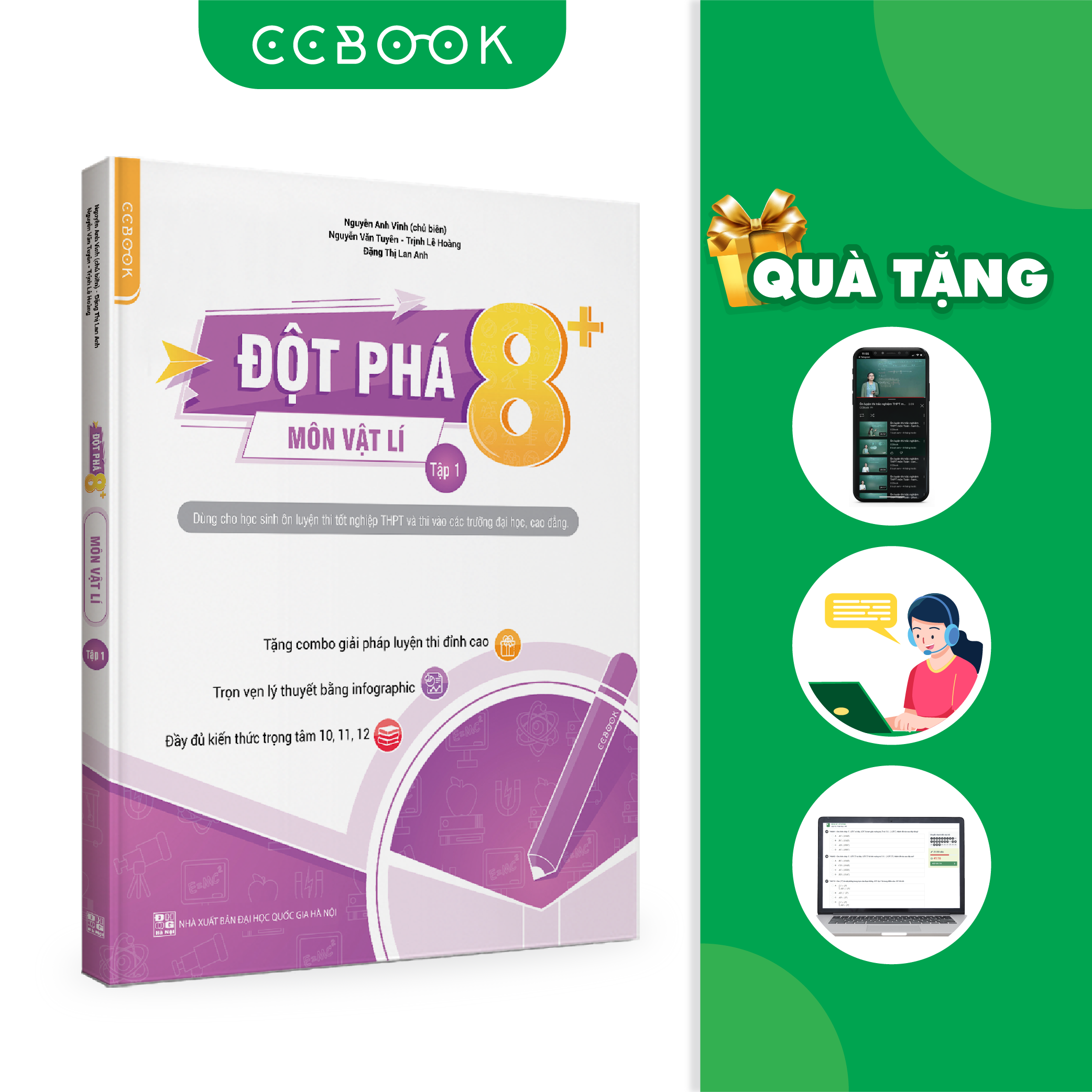 Đột phá 8+ môn Vật lí - Tập 1 (Phiên bản mới) - Chính hãng CCbook