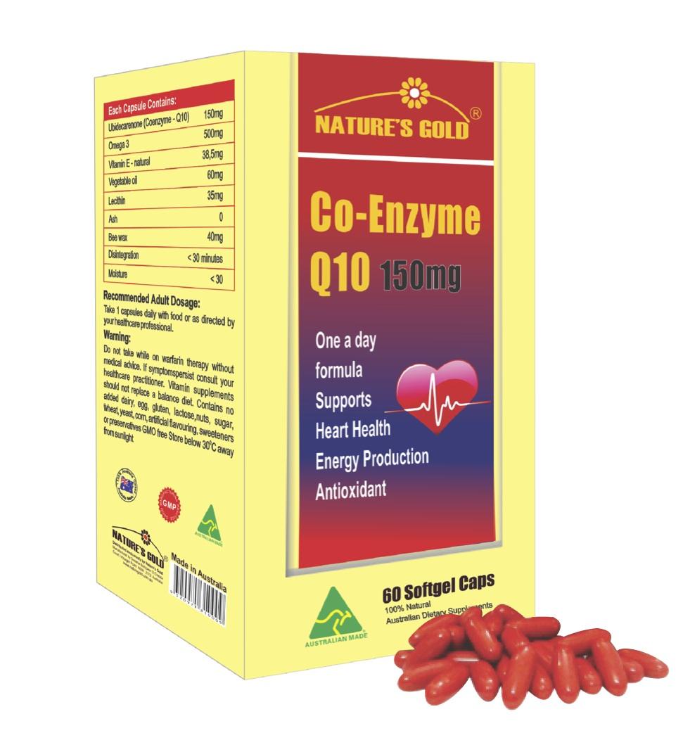 [HCM]Co Enzyme – Q10 (150mg) - viên uống điều hòa tim mạch - (60 viên/hộp)