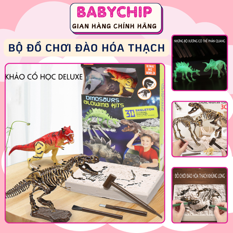 Bộ đồ chơi đào hóa thạch khủng long cho bé, đồ chơi thông minh cho bé