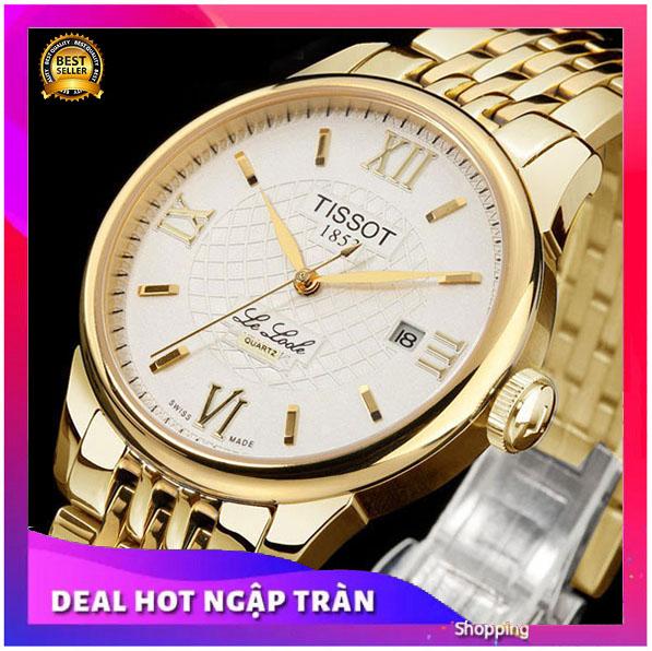 { ĐỒNG HỒ BẢO TÍN SHOP SỊN } Đồng Hồ Nam Siêu Phẩm Vàng Gold Saphire Dây Kim Loại Quartz + Thẻ Bảo Hành
