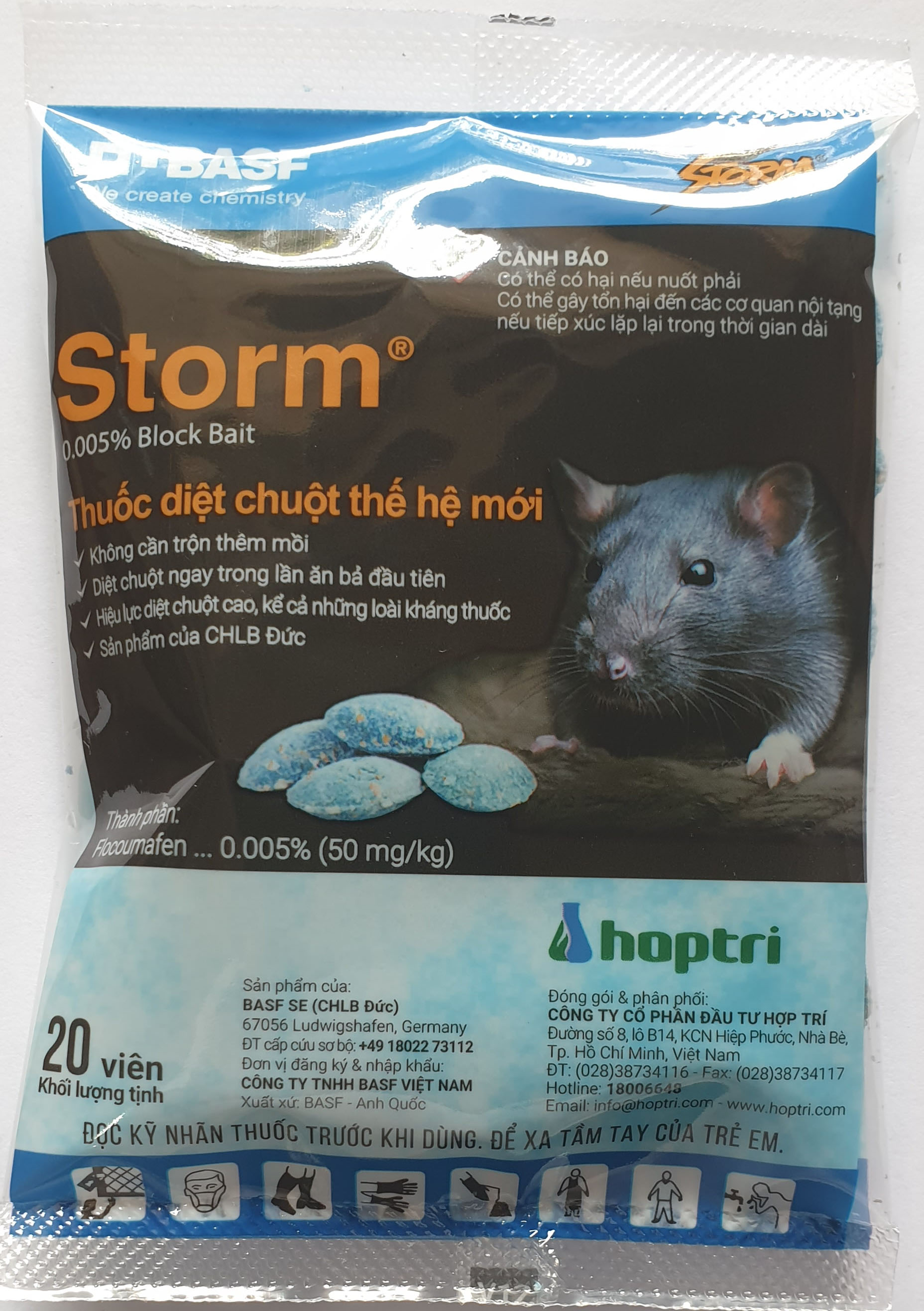 Thuốc diệt chuột thế hệ mới storm gói 20 viên
