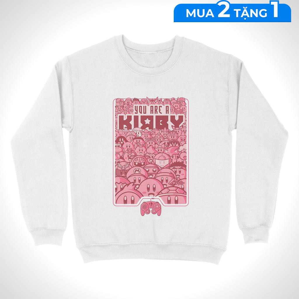 Áo sweater you are a kirby unisex the next level, cotton 100% 2 màu nam nữ - sw0096