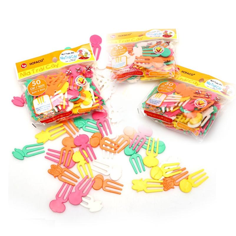 Combo 100 chiếc nĩa hình các loại trái cây ngộ nghĩnh