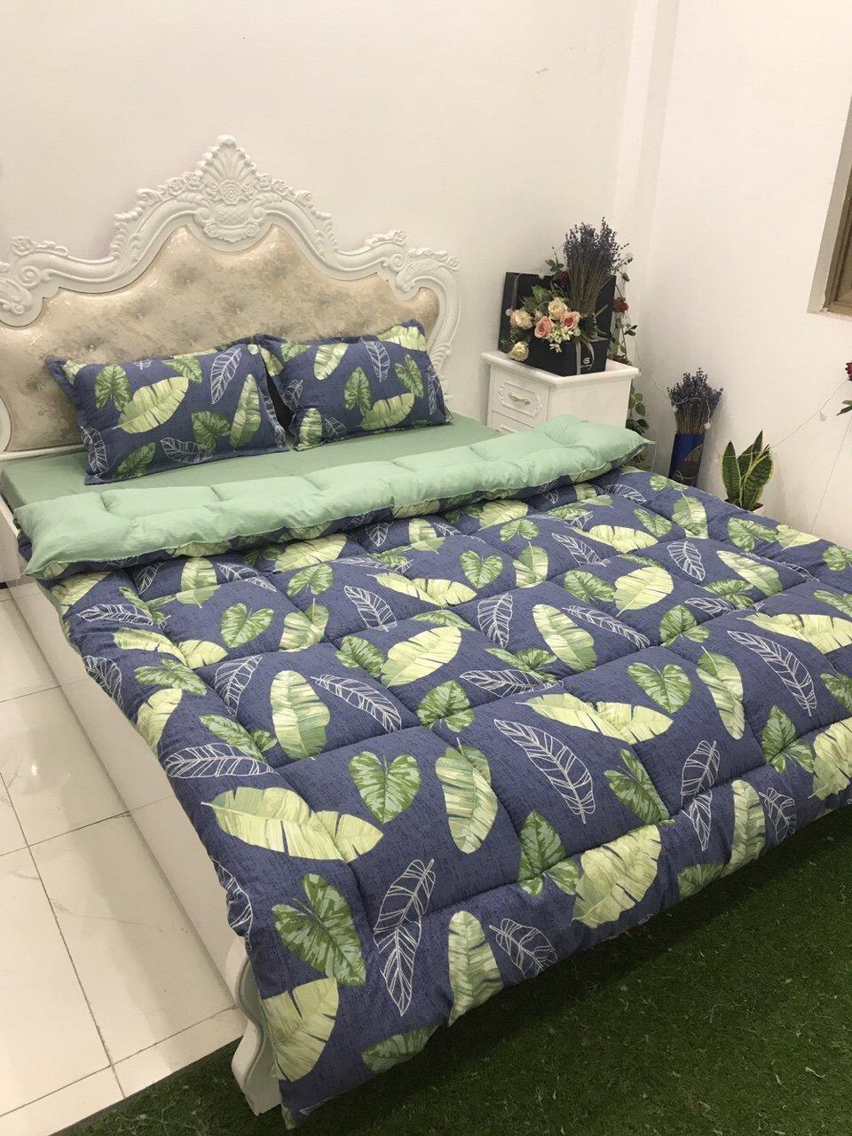 Bộ ga gối lụa đũi mẫu mới 2019 tặng 1 vỏ ôm