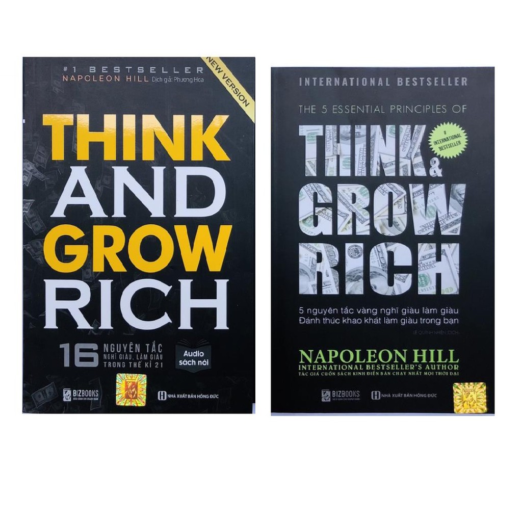 Sách - ComboThink and Grow Rich 16 Nguyên tắc nghĩ giàu làm giàu trong thế kỉ 21 + 5 nguyên tắc vàng nghĩ giàu làm giàu Mhbooks tặng bookmark