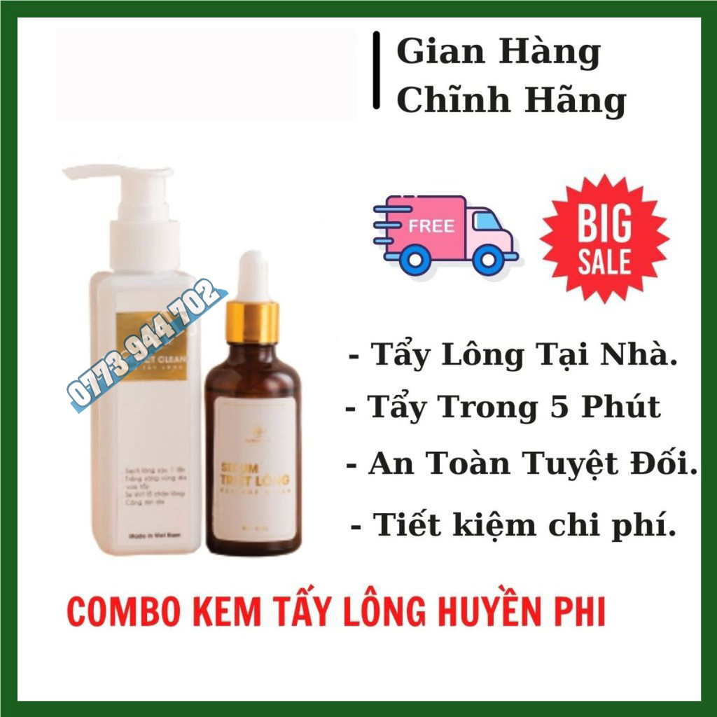 [Tặng Serum Triệt Lông Vĩnh Viễn] Kem Tẩy Lông Nách, Tay Chân, Body Toàn Thân, Vùng Kín Bikini Huyền Phi Chính Hãng