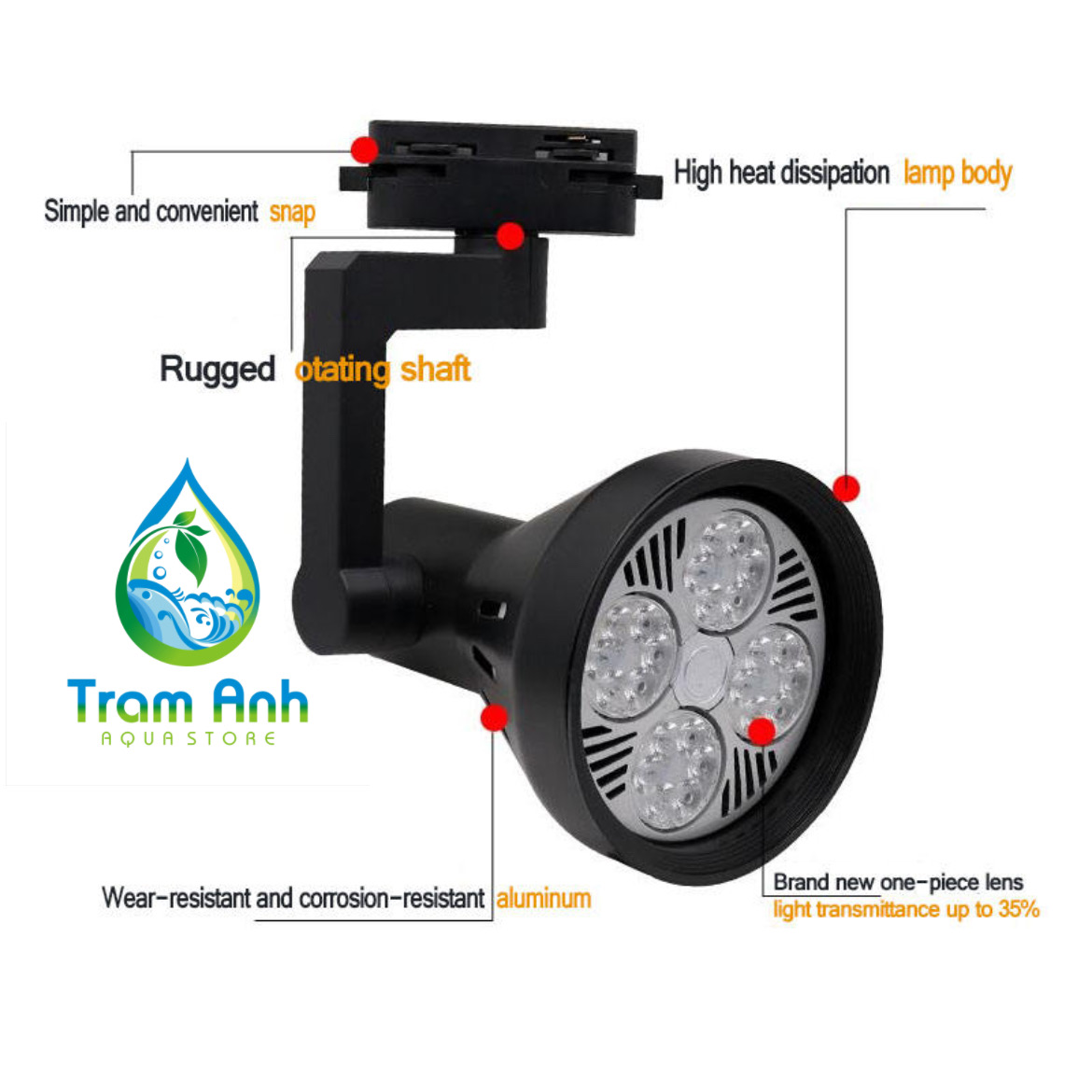 Đèn led ray WRGB cao cấp - đèn bể thuỷ sinh / bán cạn - cây quang hợp tốt