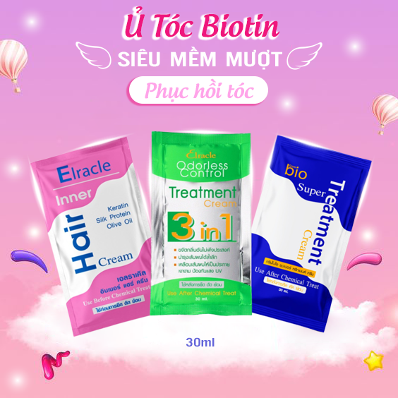 Ủ tóc BIOTIN Collagen Thái Lan phục hồi tóc tại nhà siêu mềm mượt 30ml MIN.HAIR