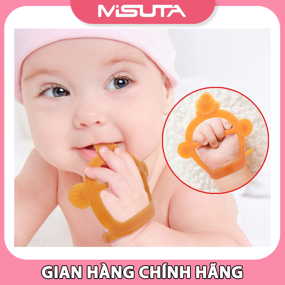 Gặm Nướu Đeo Tay Silicol Chống Rơi MISUTA Hàng Cao Cấp An Toàn Cho Bé