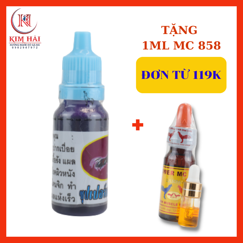 Mép nhựa con gà-[lọ 15ml]-dùng nhỏ trực tiếp-Soi mỏ,rách mép cho gà đá.
