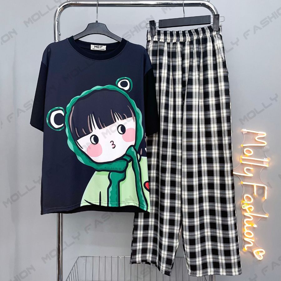 Set đồ nữ quần dài CARO KATE NHIỀU MẪU 6 ❤️ Đồ bộ hoạt hình form rộng Freesize Molly Fashion