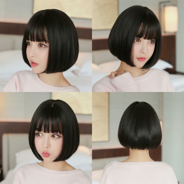 Tóc giả cả đầu ❤️freeship❤️ tóc giả nguyên đầu cụp vic ngắn trẻ trung năng động, tặng lưới trùm tóc - mã d3078