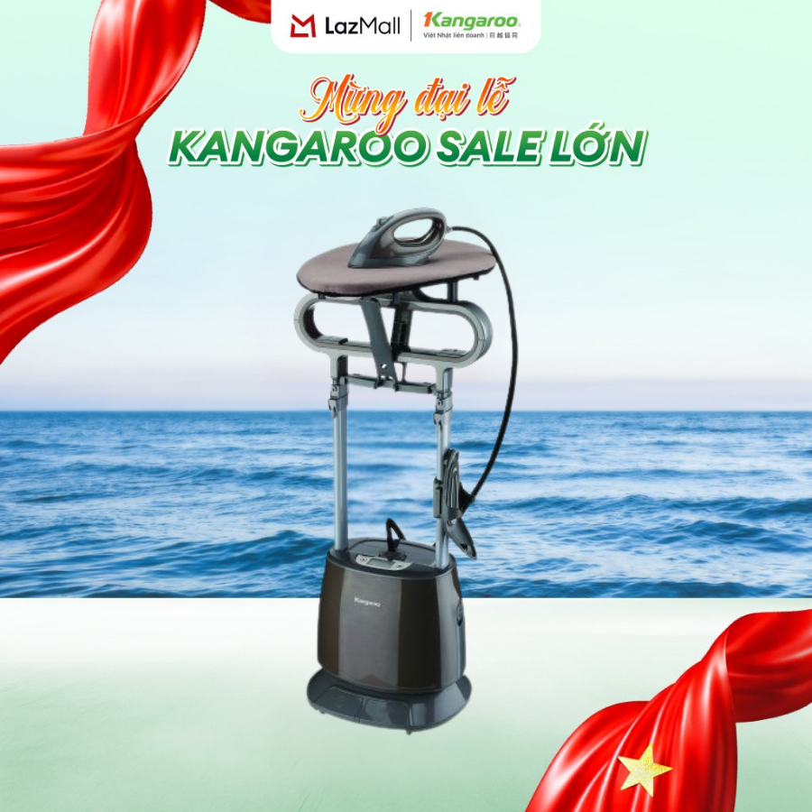 Bàn là hơi nước đứng Kangaroo KG75B11 - 5 chế độ - Mặt đế ceramic chống dính - Hàng chính hãng