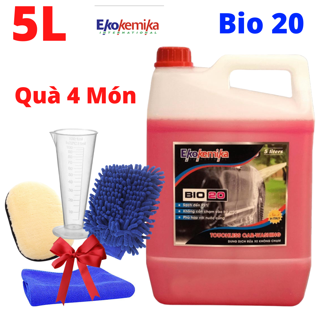 Dung Dịch Rửa Xe Không Chạm Ekokemika BIO 20 5L Kèm Quà 4 Món