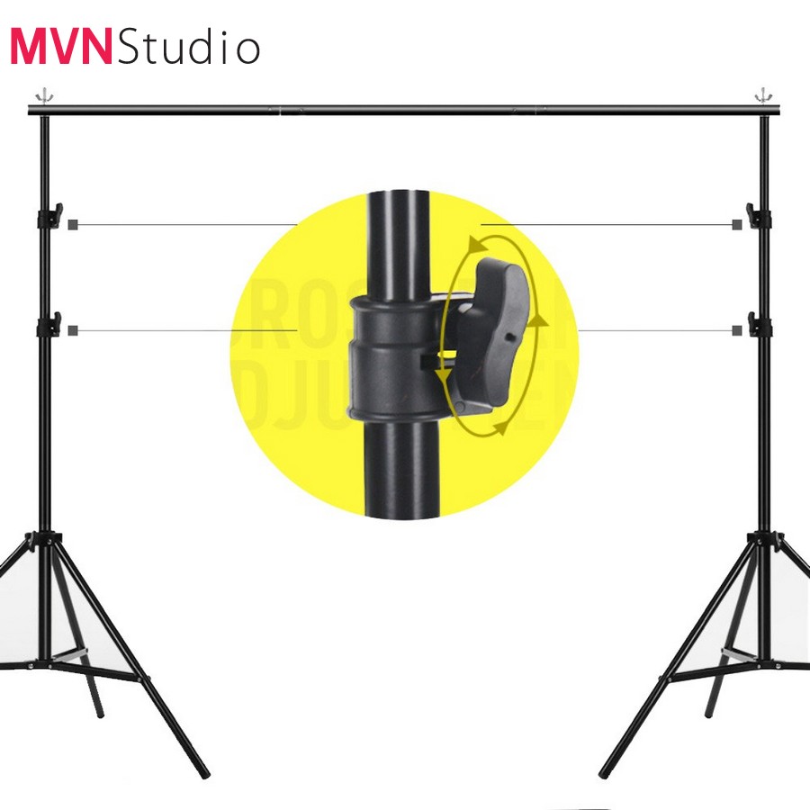 MVN Studio - Combo Khung giá treo phông nền hình chữ U dùng trong studio và ngoại cảnh kích thước 2x2m