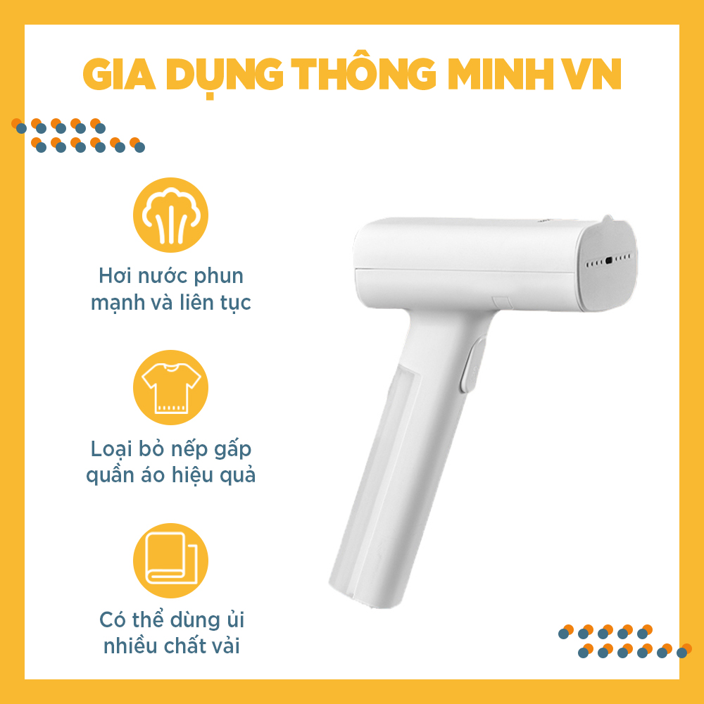 [Có sẵn] Máy là hơi nước cầm tay, bàn ủi quần áo bằng hơi nước MIDEA YBJ10G1 làm nóng nhanh, ủi được nhiều chất vải