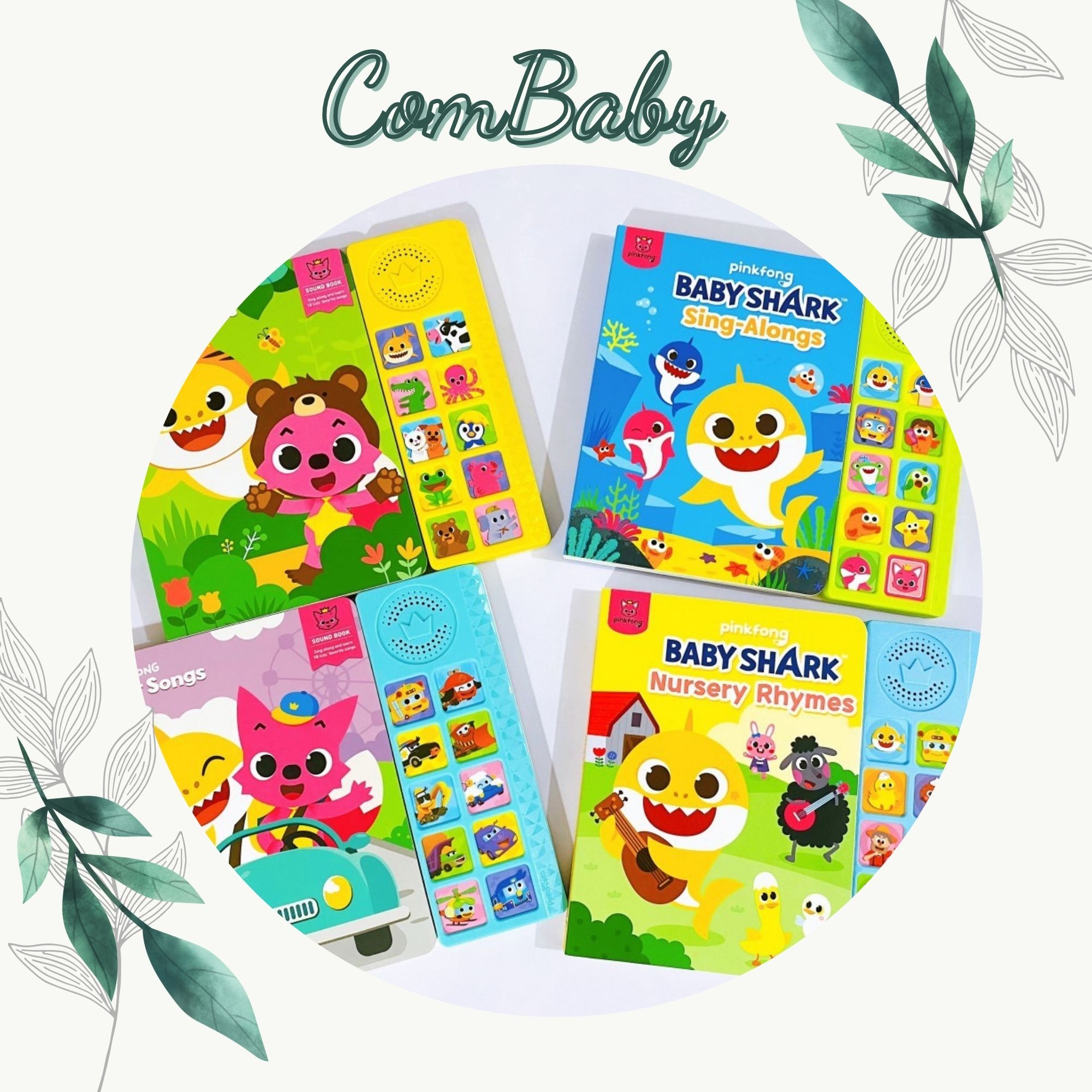 Sách phát nhạc baby shark pinkfong -sound book chính hãng