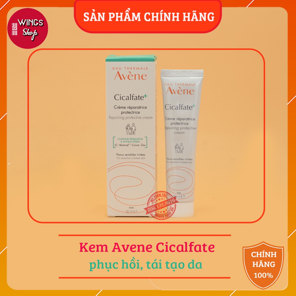 Kem Dưỡng Tái Tạo Phục Hồi Da, Giảm Thâm Avene Cicalfate Repair Cream 40ml | Hàng Chính Hãng