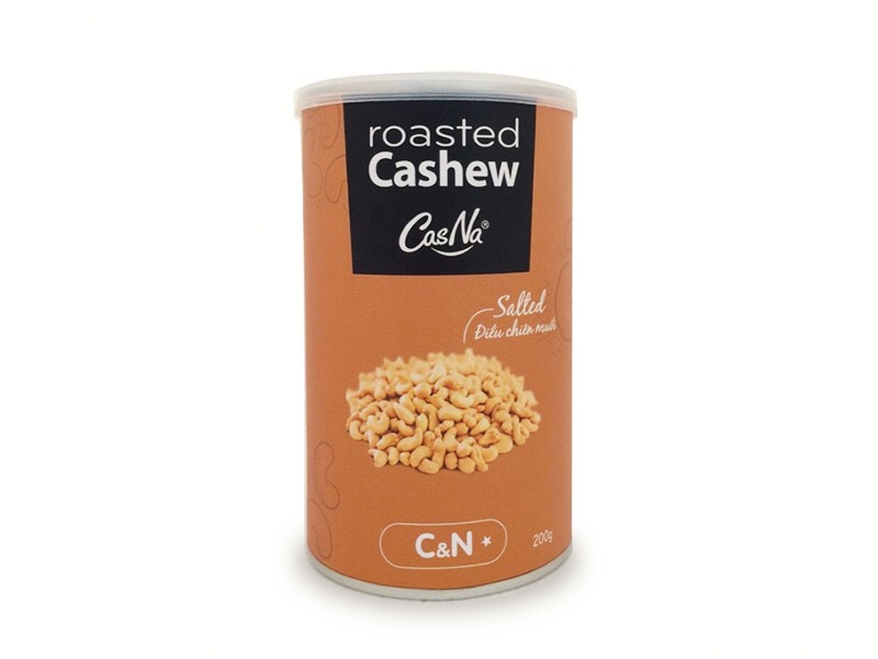Hạt điều CasNa chiên muối - thương hiệu quốc gia lon 200g