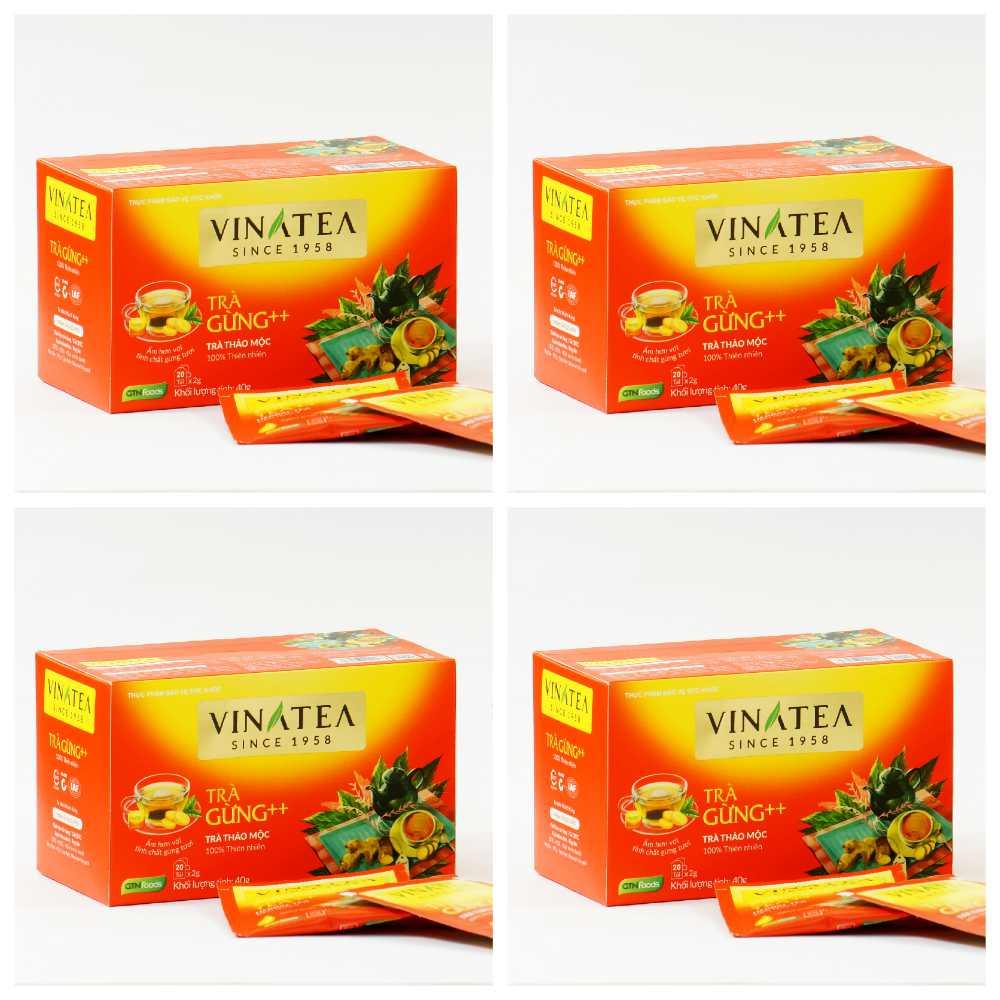 [HCM]Combo 04 hộp trà gừng túi lọc VINATEA